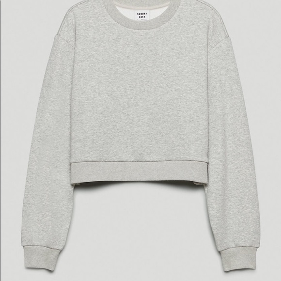 Aritzia Sunday best Crewneck sweater grey - Picture 7 of 16